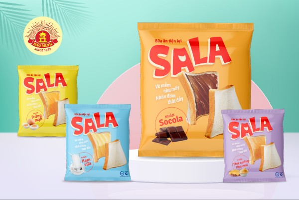 Bánh Sala kem sữa được Bảo Minh tạo ra với mong muốn mang tới cho khách hàng một bữa sáng tiện lợi, đầy đủ dinh dưỡng